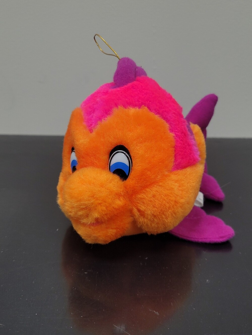 GOFFA Plush Neon Orange & Pink Clown Fish Small Stuffed Carnival Prize | Vintage
